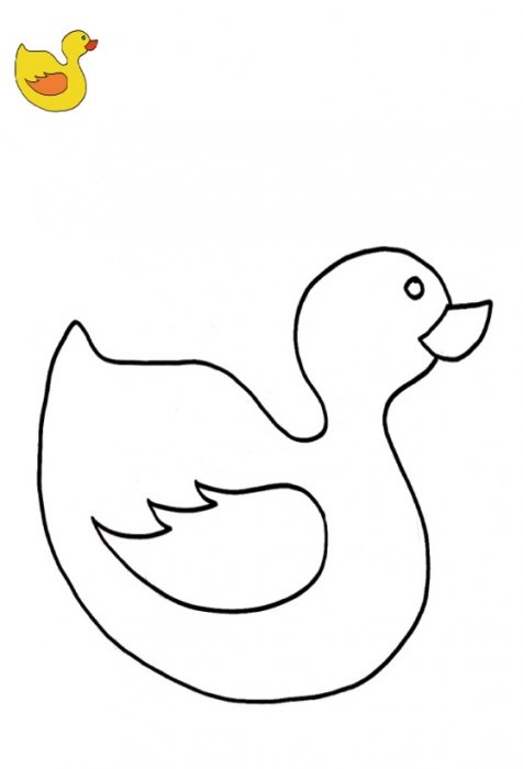 Imprimer le coloriage avec mod&egrave;le gros canard

