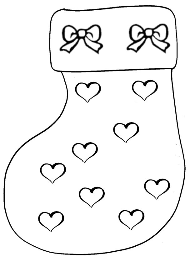 coloriage d'une botte de No&euml;l
