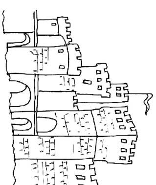 coloriage chateau fort moyen age

