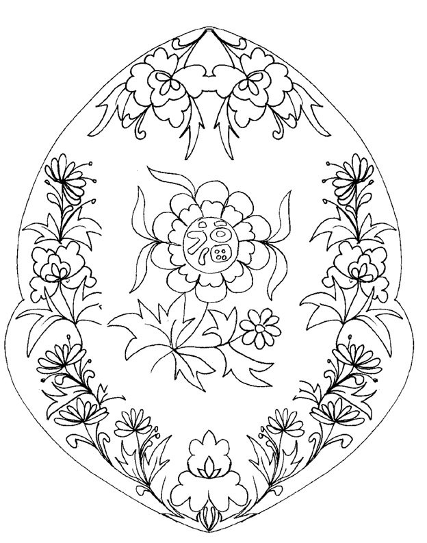 Fleurs de lotus dans un m&eacute;daillon 
