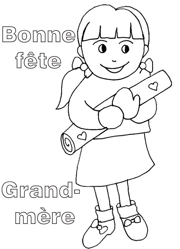 coloriage d'un diplome pour grand-m&egrave;re fille 1 
