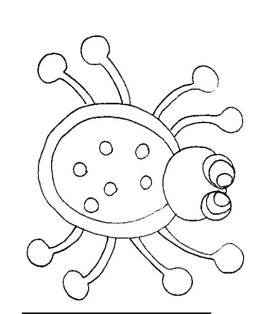 coloriage araign&eacute;e qui louche - Halloween collection 5 
