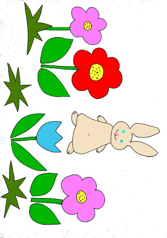Collage du lapin pour tous petits &eacute;l&eacute;ments
