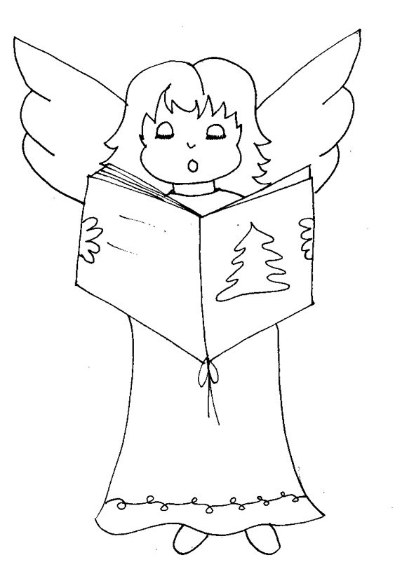 Ange et livre de chants
