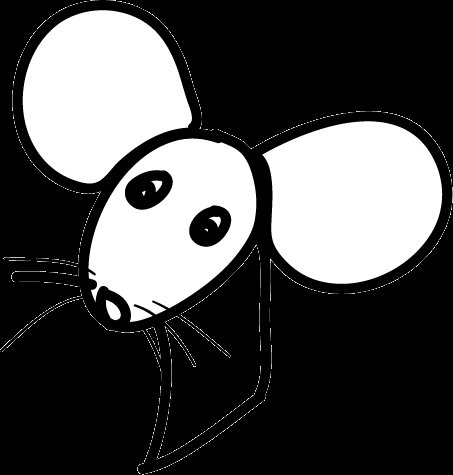coloriage t&ecirc;te de souris pour petits 
