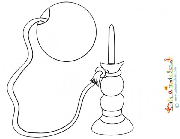 Bilboquet, coloriage d'un bilboquet