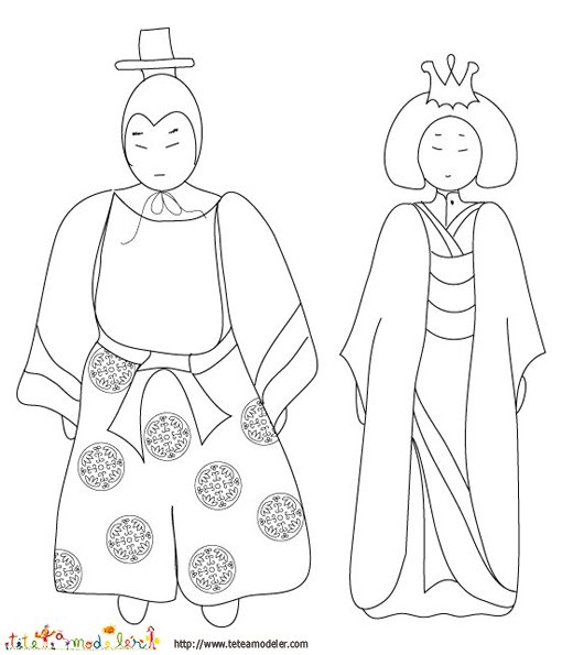 Coloriage couple impérial
