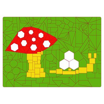 Solution du Jeu de coloriage géométrique : nature n°1