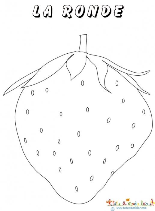 Coloriage d'une fraise ronde
