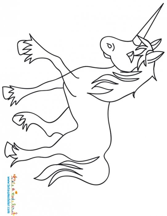 Coloriage de la licorne