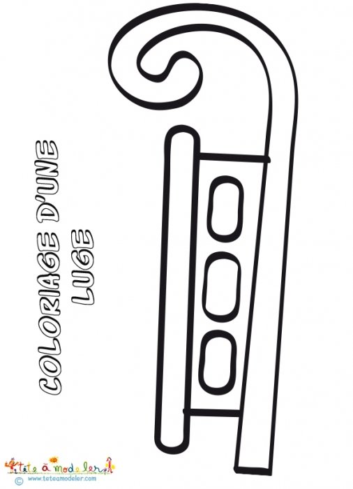 Coloriage d'une luge simple