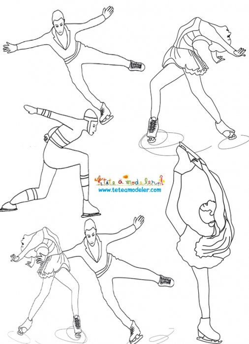 Coloriage sur les disciplines du patinage