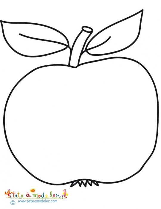 Coloriage d'une belle pomme