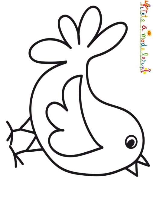 Coloriage gros poussin gazouillant