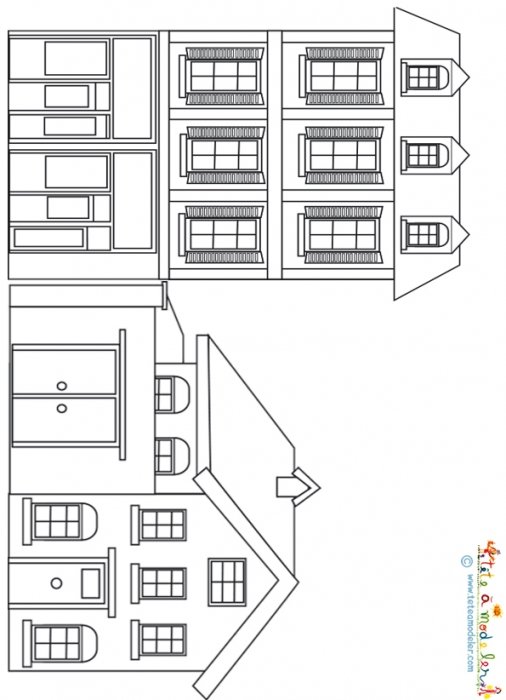 Coloriage d'une rue de la ville
