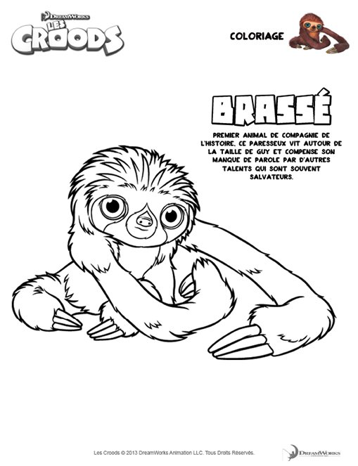 Coloriage de Brassé - Les Croods