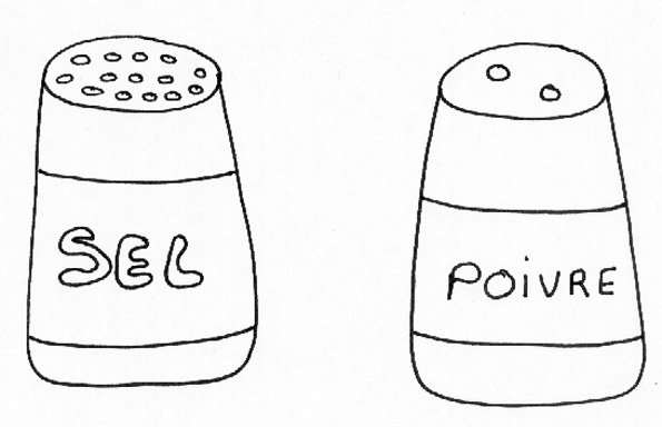 coloriage de condiments
