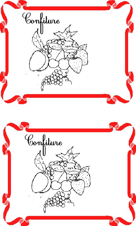 Imprimer les étiquettes pour la confiture du compotier
