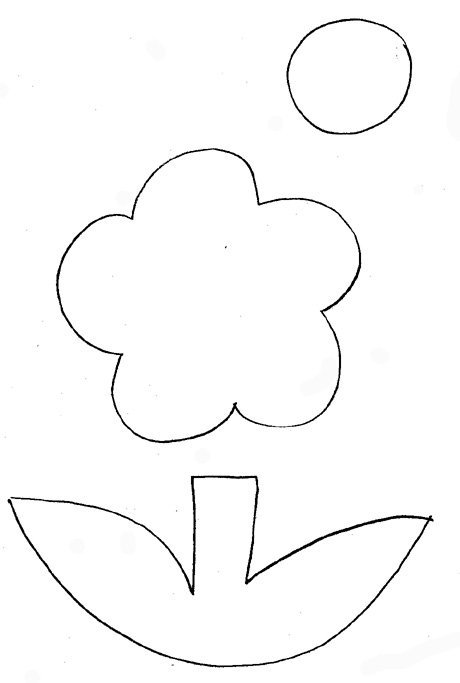 Mod&egrave;le de couronne grosses fleurs

