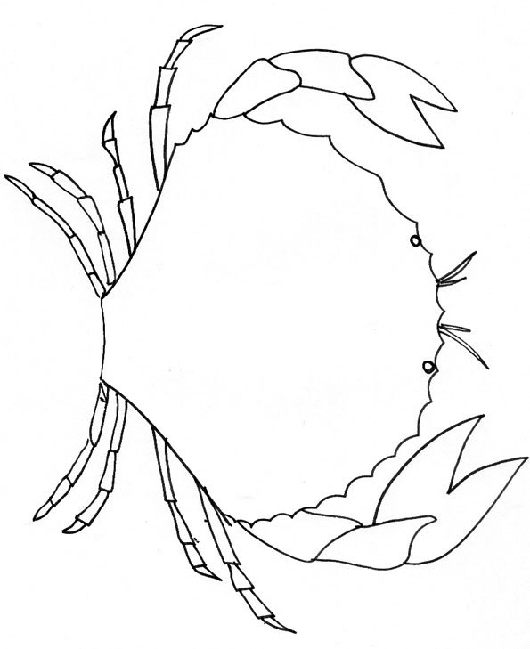 Imprimer le dessin d'un crabe
