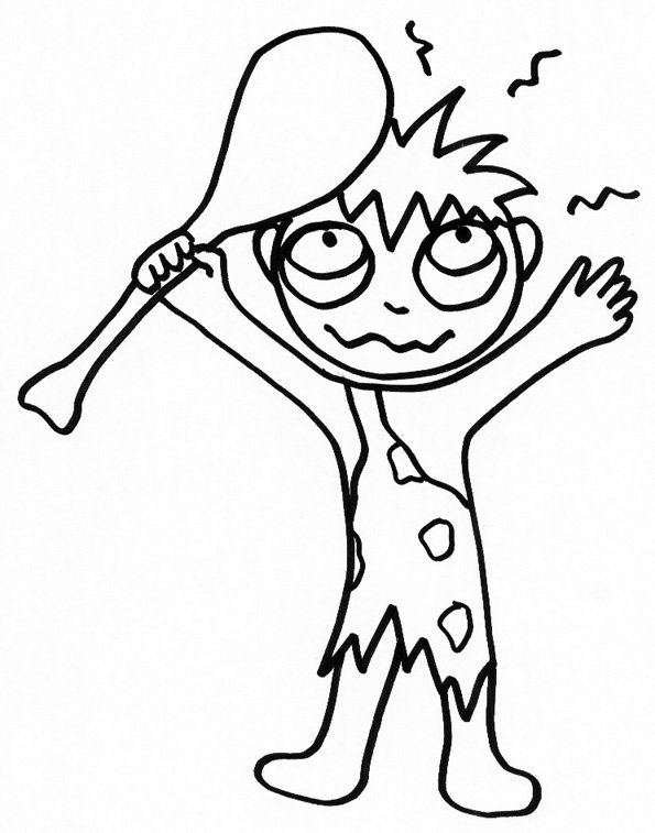 coloriage d'un homme de cro-magnon 11
