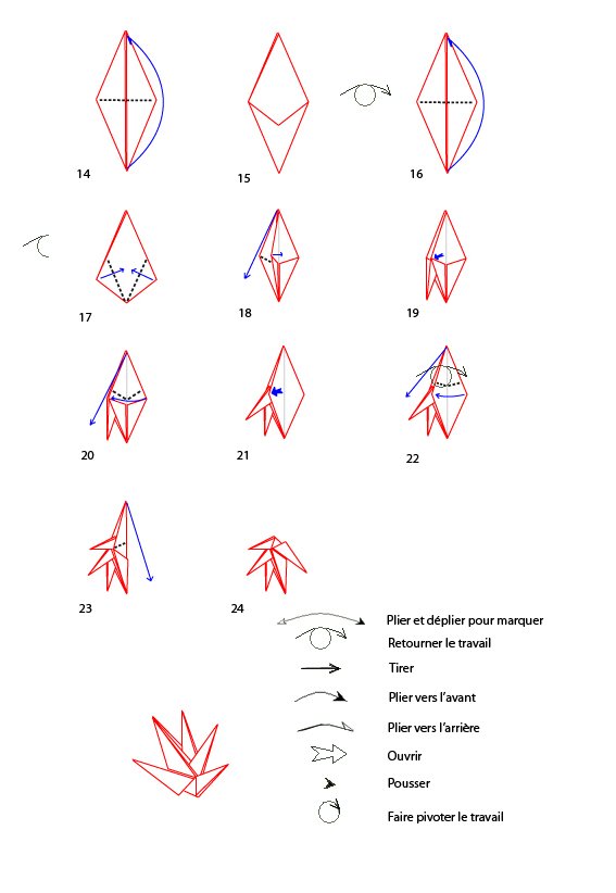 instruction de pliage feuille
