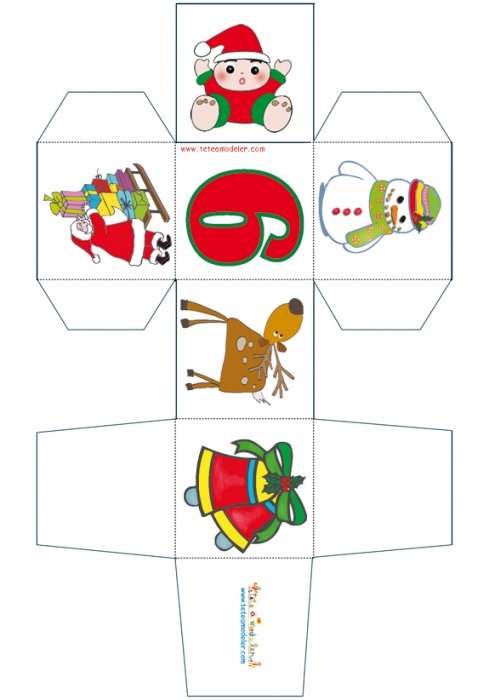 Cube 6 du jeu de cubes de Noël