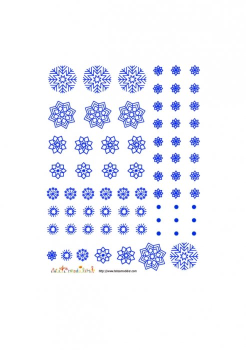 Décoration de flocons bleus à découper