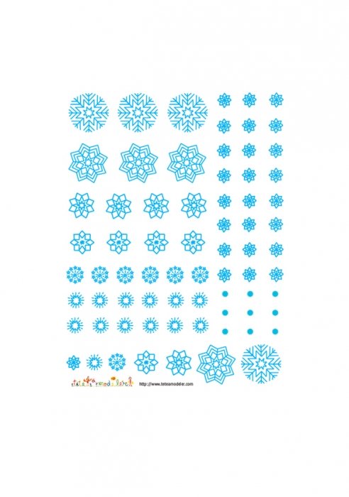 décoration de flocons bleu-cielà découper