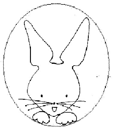 Imprimer le d&eacute;cors de fen&ecirc;tre P&acirc;ques lapin sur ses 2 pattes

