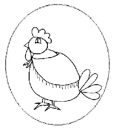 Decors de fen&ecirc;tre poule de P&acirc;ques
