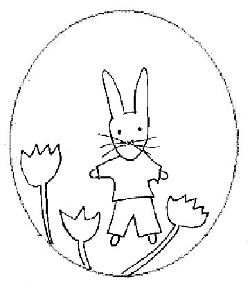Decors de fen&ecirc;tre lapin de  P&acirc;ques
