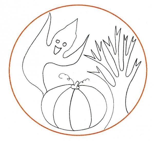 Vitrail Halloween : modèle fantôme