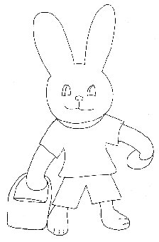 D&eacute;corations de P&acirc;ques motif lapin
