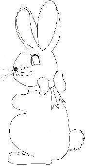 D&eacute;corations de P&acirc;ques motif lapin au noeud

