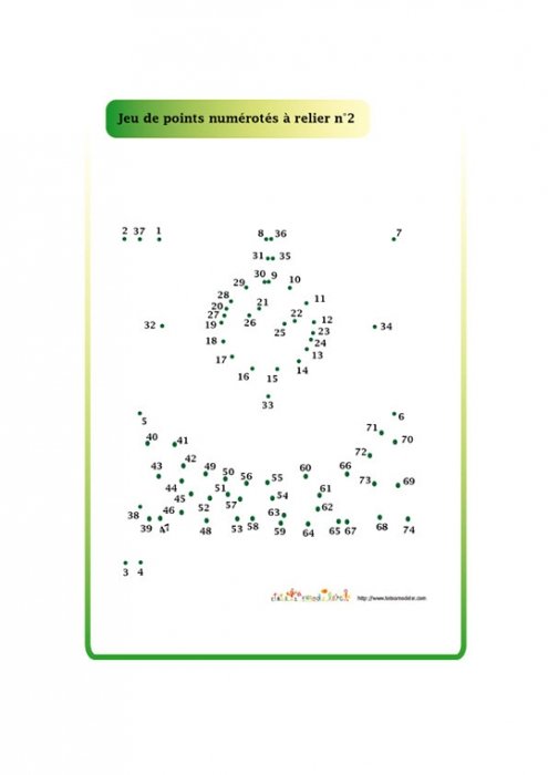 Jeu de points numérotés n°2 