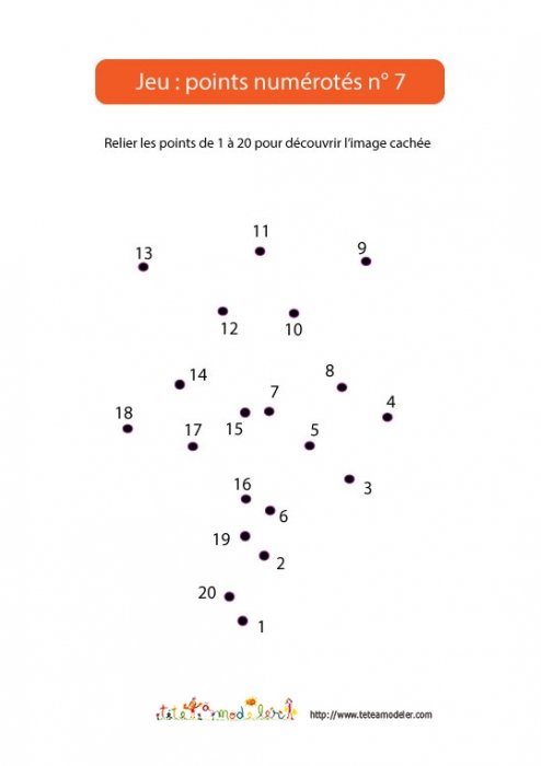 Jeu de points numérotés n°7