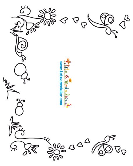 Modèle de fleurs pour le double cadre photo