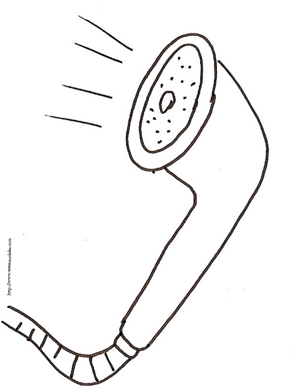 coloriage pomme de douche 

