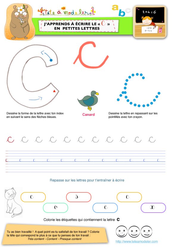apprendre &agrave; &eacute;criree c

