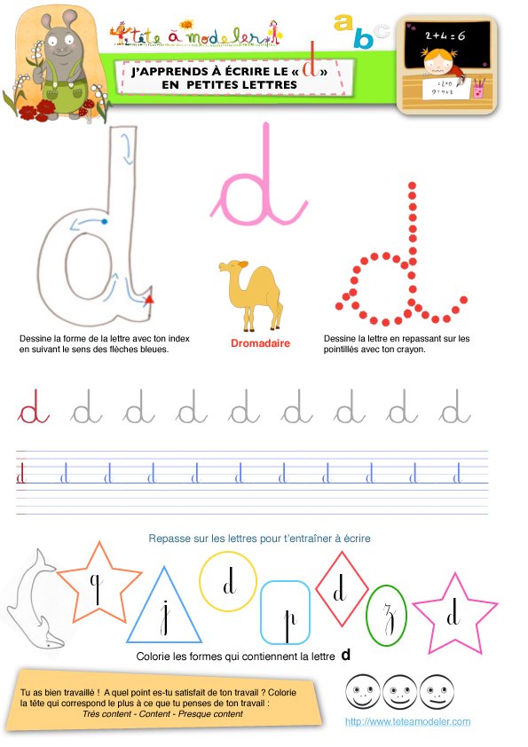 Apprendre &agrave; &eacute;crire le d
