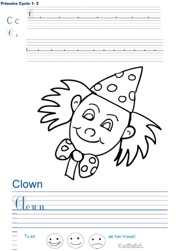 Exercice d'&eacute;criture sur le clown
