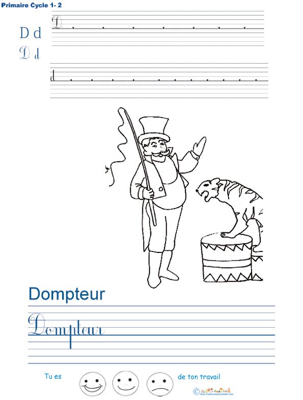 Exercice d'&eacute;criture sur le dompteur
