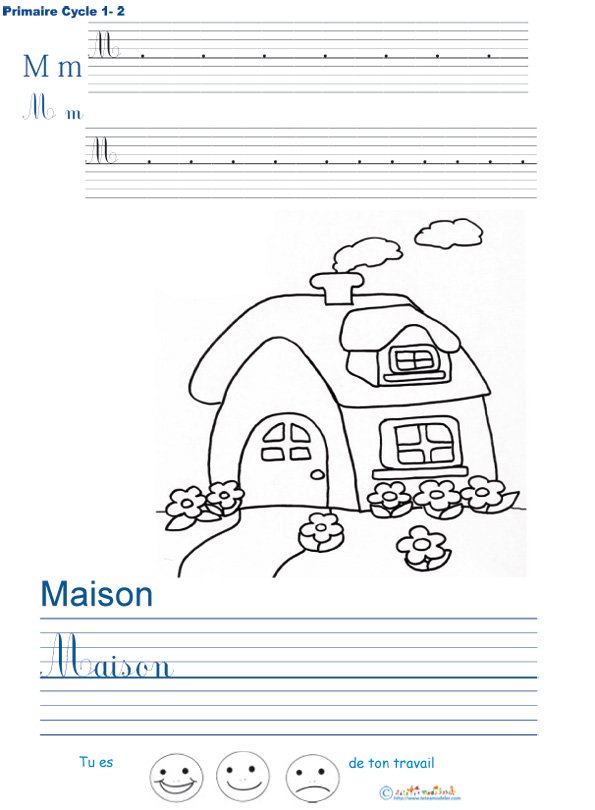Exercice d'&eacute;criture sur la maison
