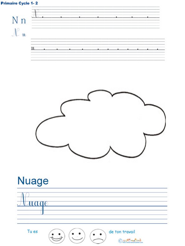 Exercice d'&eacute;criture sur le nuage
