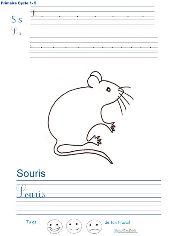 Exercice d'&eacute;criture sur la souris
