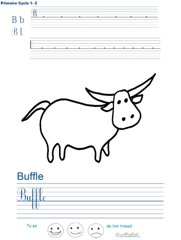 Imprimer la page d'écriture sur le buffle 