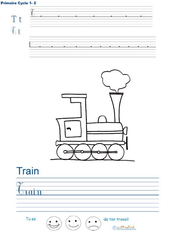 Exercice d'&eacute;criture sur le train
