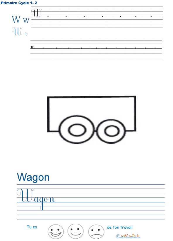 Exercice d'&eacute;criture sur le wagon
