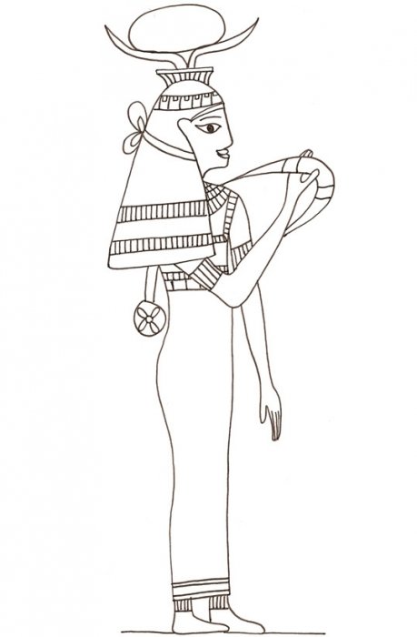 coloriage de la déesse Atop de l'ancienne Egypte